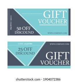 

Gift voucher, discount voucher template with style design