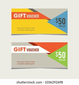 gift voucher discount vector business template