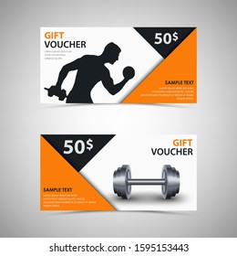 Gift voucher for exercise and fitness template