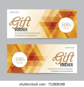 Gift Voucher flyer template for Spa, Hotel Resort, fashion. Abstract Background Vector illustration