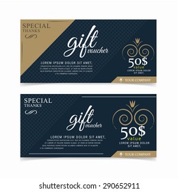 Gift voucher gold  template