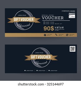 Gift voucher gold template