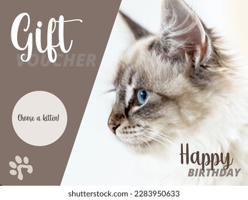 Gift voucher for happy birthday