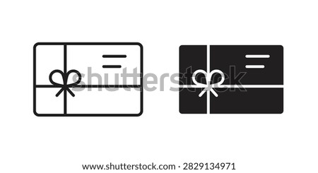 Gift voucher icon black illustration pack. EPS10