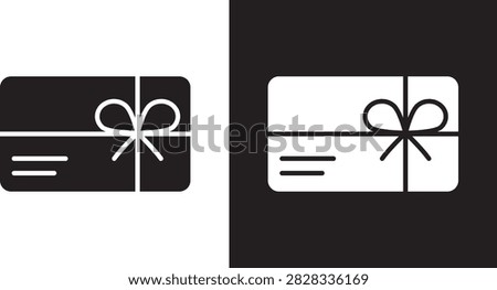 Gift voucher icon design in filled and outlined style..