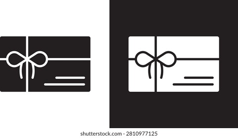 Gift voucher icon line art vector..