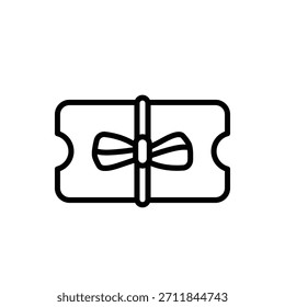 Icono de cupón de regalo, Vector de línea
