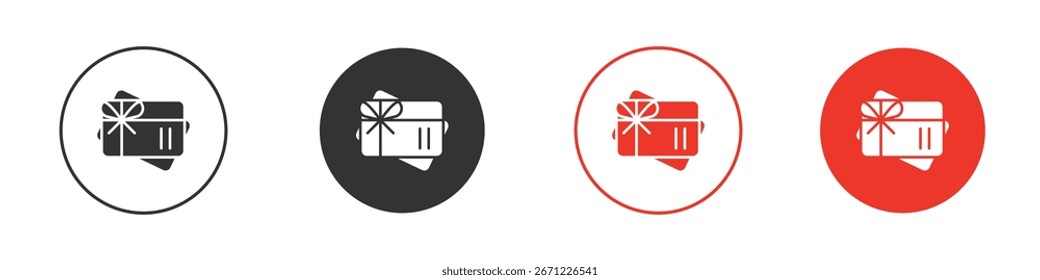 Icono del vale de regalo para el logotipo, símbolo de la muestra del Vector para el diseño