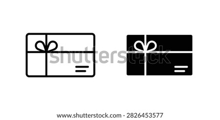 Gift voucher icon minimal illustrations collection. EPS10