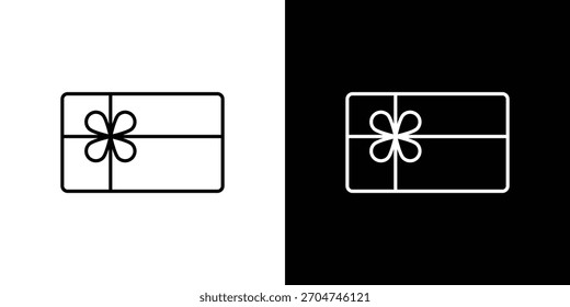 Icono de cupón de regalo pixel perfecto. Símbolo de contorno. Dibujo lineal simple.