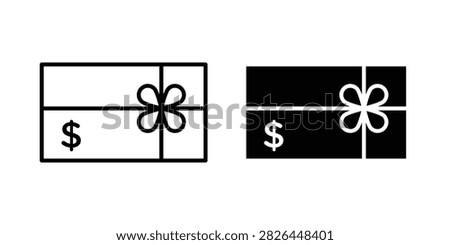 Gift voucher icon simple illustrations collection