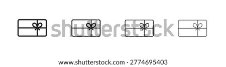 Gift voucher icon stroke collection. Editable line stroke icons