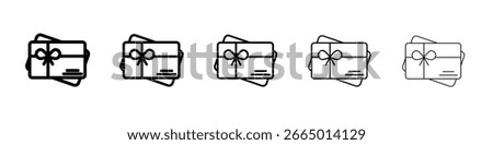 Gift voucher icon Symbol concept for web design.simple line vector icon. logo illustration.
