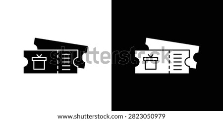 Gift voucher icon thin line pictogram pack. EPS10