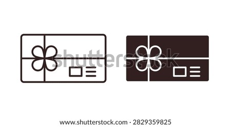 Gift voucher icon thin line symbol pack