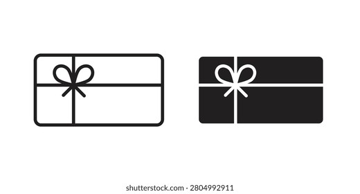 Gift voucher icon in trendy flat style design. Vector graphic illustration.