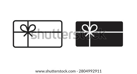 Gift voucher icon in trendy flat style design. Vector graphic illustration.