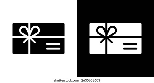 Gift voucher icon Vector in flat style. Collection silhouettes