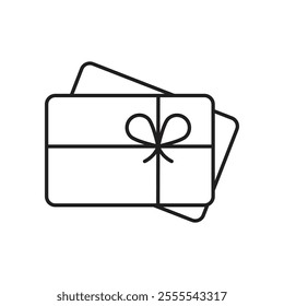 Gift voucher icon vector isolated on white background.