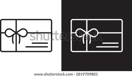 Gift voucher icon vector mark for web..
