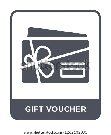 gift voucher icon vector on white background, gift voucher trendy filled icons from Startup stategy and success collection, gift voucher simple element illustration