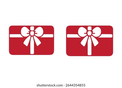Gift voucher icon vector solid logo illustration. Flat and line style for graphic design, Website