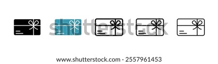 Gift voucher icons pack in black and blue.