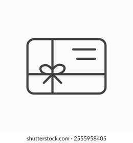 Gift voucher isolated icon. vector illustration.