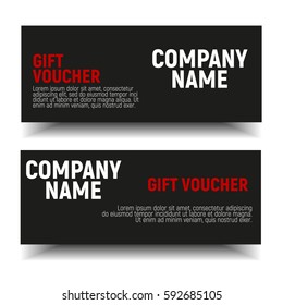Gift voucher with a modern style template