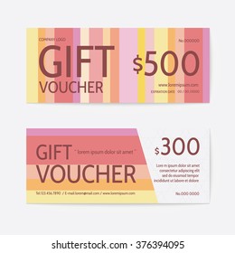 Gift voucher modern template