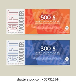 Gift Voucher Modern Template Design Vector Illustration