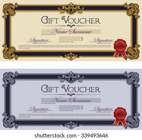 Gift Voucher Ornament Frame Royal Blue