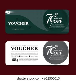 Gift Voucher Premier Voucher, Gift certificate, Coupon template Vector 