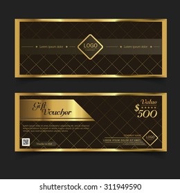 Gift Voucher Premier Gold.Vector