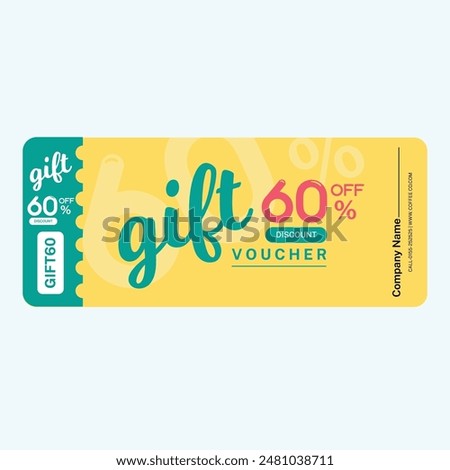 Gift Voucher Premium Design Voucher, Coupon template for gift coupon