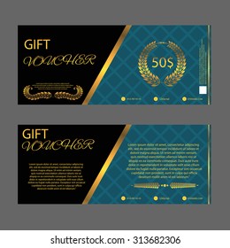 Gift Voucher  premium gift voucher Vector illustration eps 10