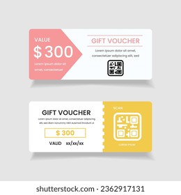 Gift voucher promotion template design