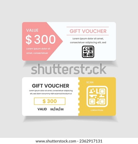 Gift voucher promotion template design
