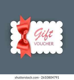 Gift Voucher with Red Ribbon and Bow