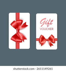 Gift Voucher with Red Ribbon and Bow