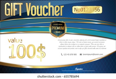 Gift voucher retro design template