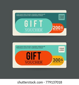 gift voucher sale vector template 