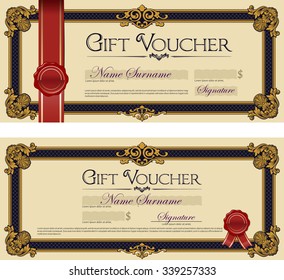 Gift Voucher with Seal Royal Blue