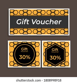 Gift voucher set. Vector graphics are great for apps, web, sales promotion, product marketing, fashion, discount coupons, online shops, social media etc.