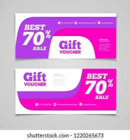 Gift voucher for shop or beauty salon with sale offer