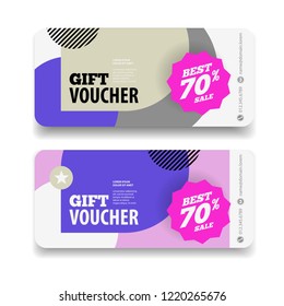 Gift voucher for shop or beauty salon with sale offer