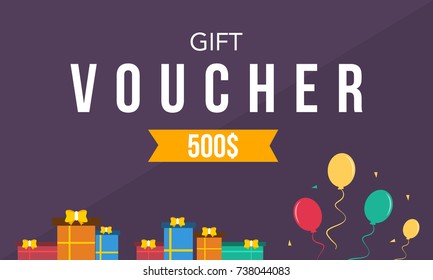 Gift voucher simple design collection