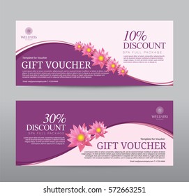 Gift Voucher Spa Hotel Resort Lotus Stock Vector (Royalty Free ...