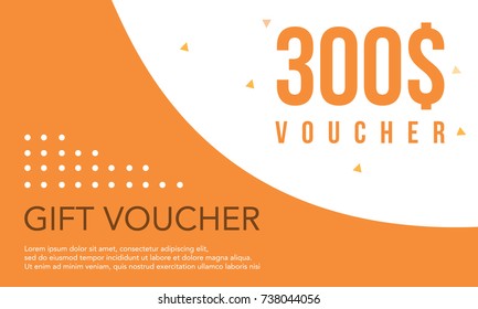 Gift voucher style flat design
