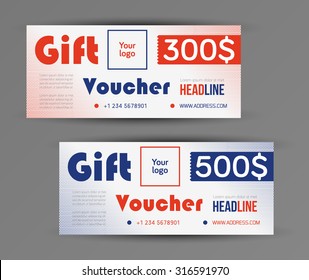 Gift voucher template.